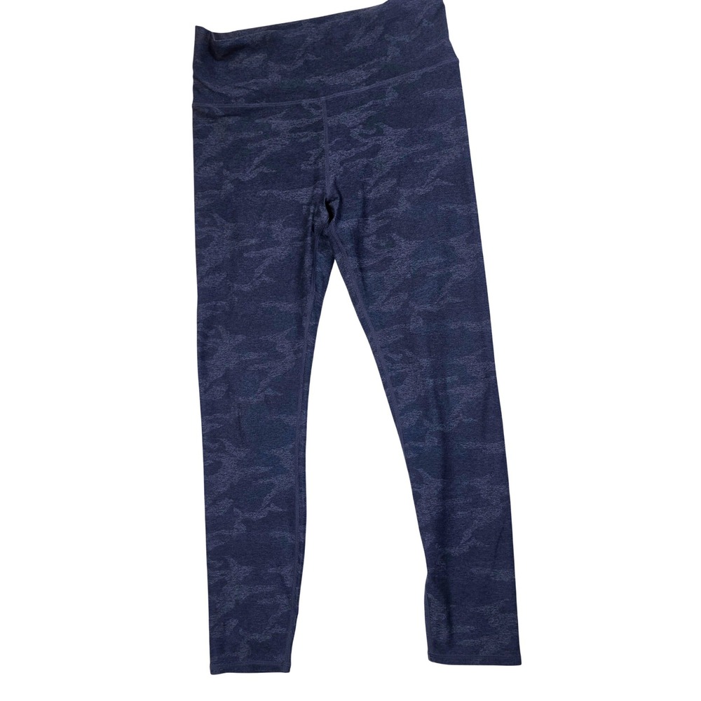 Vuori Clean Elevation Leggings Charcoal Blue Camo High‎ Rise Zip Pocket Womens M